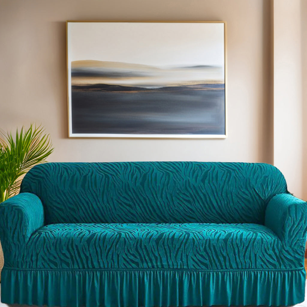 Zebra Velvet Turkish Sofa Cover