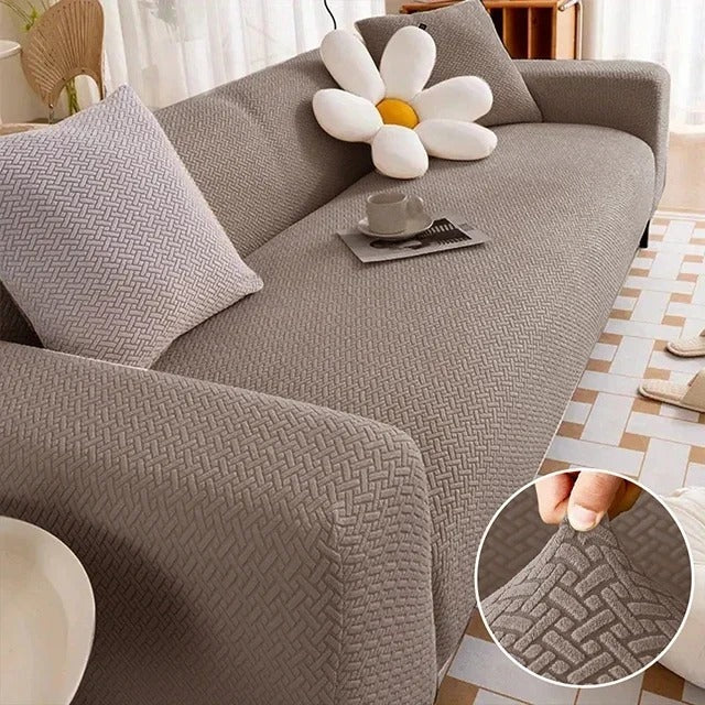 Stripe Jacquard Fitted Sofa Covers