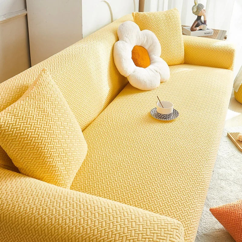 Stripe Jacquard Fitted Sofa Covers