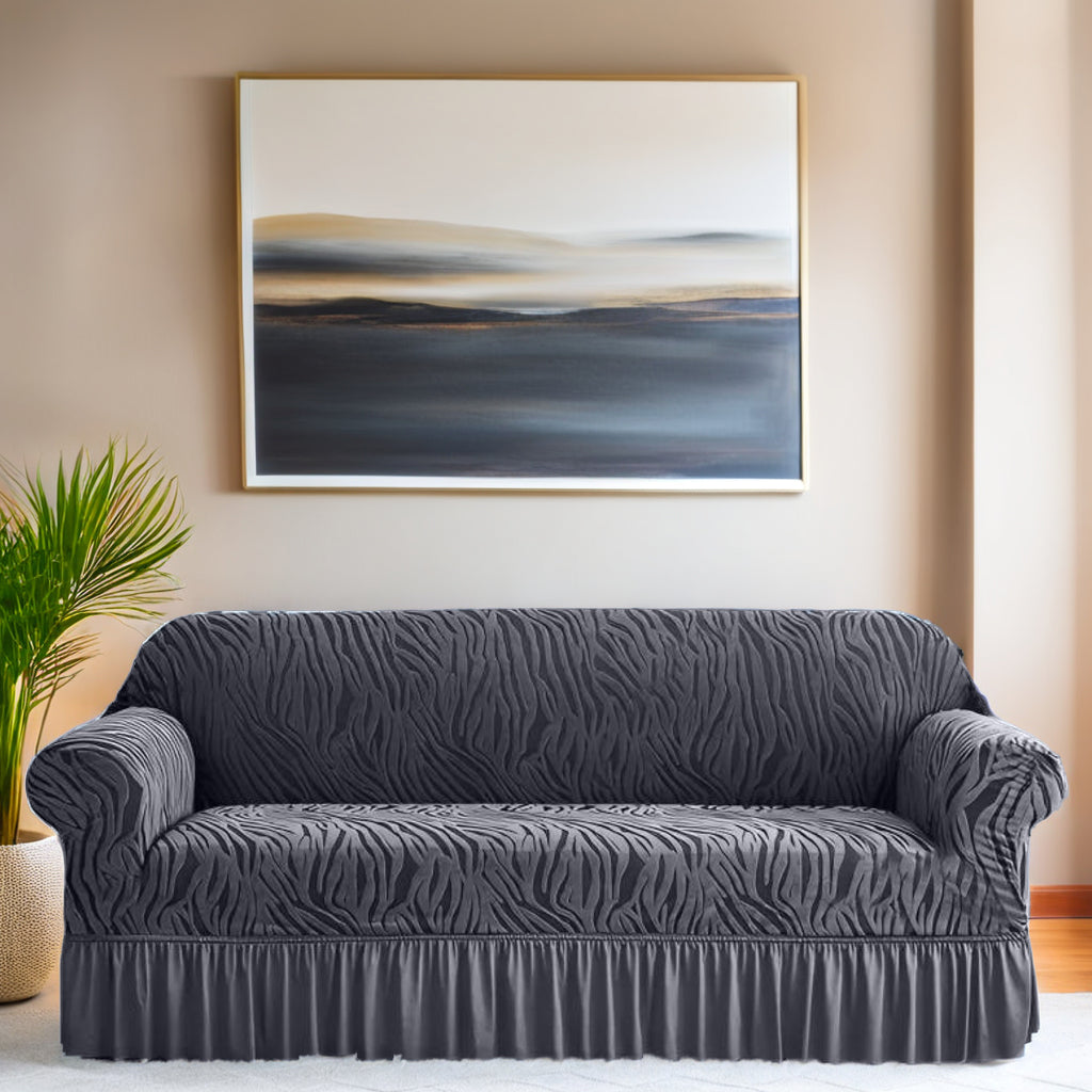 Zebra Velvet Turkish Sofa Cover